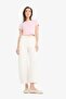 100% Cotton Barrel Fit Regular Waist Ankle Length White Jean Trousers F4670Ax25Hs - 3