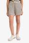 Elastic Waist Striped Shorts for Girls A2466A825Hs - 4