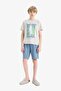 100% Cotton Printed Elastic Waist Pajama Set for Boys F5802A825Hs