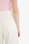 100% Cotton Barrel Fit Regular Waist Ankle Length White Jean Trousers F4670Ax25Hs - 7