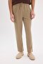 Relax Fit Linen Look Waist Tie Elastic Pocket Trousers E4790Ax25Sm - 4