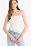 Slim Fit Strapless Lace Blouse F5166Ax25Sm - 3