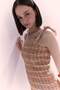 Checkered Strappy Mini Dress F5131Ax25Sm - 4