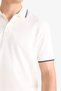 Regular Fit Polo Collar Short Sleeve Textured White Piqué T-Shirt E2621AX25SM - 5
