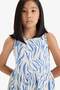 Patterned Sleeveless Dress Girl Child F5257A825Sm - 4