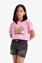 100% Cotton Crop Crew Neck Printed Short Sleeve T-Shirt Girls E0388A825Sm