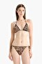 Regular Fit Leopard Patterned Bikini Bottom E3898Ax25Sm