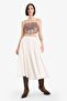 100% Cotton A-Line Regular Waist Lined Poplin Maxi Skirt F7388Ax25Sm - 4