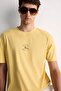 100% Cotton Boxy Fit Crew Neck Printed Short Sleeve T-Shirt E0911Ax25Sm