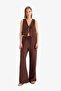 Wide Leg Fabric Trousers Double Pocketed High Waist Wide Leg E7434Ax25Sm - 4