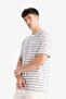 Regular Fit Crew Neck Short-Sleeve Striped T-Shirt E2623AX25SM - 4