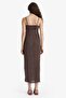 Bodycon Body Hugging Heart Neck Polka Dot Moroccan Strap Midi Dress C0960Ax25Sm - 8
