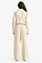 Wide Leg Pocketed High Waist Linen Blend Thin Fabric Trousers F5024Ax25Sp - 6
