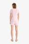 Regular Fit Pajama Set Short Sleeve Top Elastic Waist Shorts E4335Ax25Sp - 7