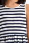 100% Cotton Crew Neck Striped Sleeveless Summer Dress for Girls B4340A825Sm - 6