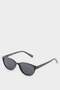 Round Black Plastic Frame Black Glass Polarized Sunglasses for Men Child F4450A8Ns - 2