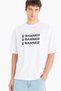 100% Cotton Loose Fit Crew Neck Printed Short Sleeve T-Shirt F5705Ax25Sm