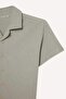 100% Cotton Oversize Wide Fit Polo Collar Muslin Short Sleeve Shirt for Boys E3314A825Hs - 8