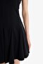 Skater Fit Strapless Bengalin Mini Black Dress F3950Ax25Sm - 6