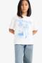 Relax Fit Palmiye Printed Crew Neck Short Sleeve T-Shirt Girl Child E0390A825Sm - 4