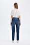 Lina comfort mom high waist ankle-length washed jeans c9611ax24wn - 6