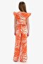 100% Cotton Wide Leg Patterned Elastic Waist Pants for Girls D7610A825Sm - 6