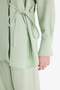 Relax Fit Modal Front Tie Long Sleeve Shirt Tunic F1358Ax25Sm - 5