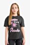 100% Cotton Relax Fit Crew Neck Printed Short Sleeve T-Shirt Girls E0355A825Sm - 4