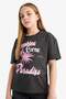100% Cotton Relax Fit Crew Neck Printed Short Sleeve T-Shirt Girls E0355A825Sm - 3