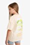 100% Cotton Relax Fit Crew Neck Back Printed Short Sleeve T-Shirt Girls E0387A825Sm