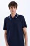 Regular Fit Polo Collar Waffle Short Sleeve T-Shirt D7932AX25SP