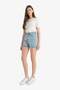 Mom Fit High Waist Crop Fit Jean Shorts E0928Ax25Sm - 2