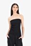 Slim Fit Tight Fit Strapless Black Blouse F4425Ax25Sm - 3