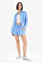 A-Line Striped Regular Waist Pocketed Muslin Shorts F3577Ax25Sm