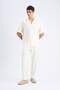 Relax Fit Polo Neck Cotton Summer Short Sleeve Shirt D8875Ax25Sm - 4