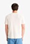 Cotton Regular Fit Crew Neck Short Sleeve White Knitwear Look T-Shirt E3963Ax25Sm - 5