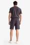 100% Cotton Relax Fit Cross Woven Textured Pocketed Shorts E2590Ax25Sm - 5