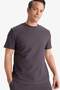 100% Cotton Regular Fit Crew Neck Short Sleeve Heavy Fabric T-Shirt E2589Ax25Sm