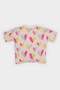 Crew Neck Heart Pattern Short Sleeve T-Shirt Baby Girl E4792A525Sm - 4