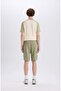 Regular Fit Lace-Up Waist Cargo Pocket Shorts D9494Ax25Sm - 6