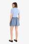 Balloon Fit Checkered Regular Waist Taffeta Mini Skirt F2011Ax25Sm - 8