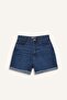 Mom Fit High Waist Folded Leg Fit Jean Shorts E0924Ax25Sm - 8