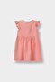 100% Cotton Basic Plain Short Sleeve Flared Poplin Summer Dress Baby Girl Z7402A225Sm - 4