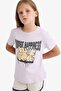 100% Cotton Crew Neck Printed Short Sleeve T-Shirt Girls E0349A825Sm - 5