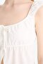 Fitted U Neck Slit Poplin Thick Strap Blouse F2321Ax25Sm - 6