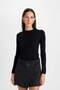 A-Line High Waist Belt Asymmetric Shorts Skirt D6448Ax24Hs - 3