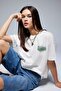 Oversized Wide Fit Crew Neck Back Printed Short Sleeve T-Shirt F2645Ax25Sm
