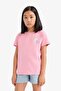 Crew Neck Printed Short Sleeve T-Shirt Girls E0349A825Sm - 4