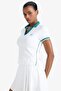 Standard Fit Polo Collar Printed Sportsman Short Sleeve White T-Shirt E4310Ax25Sm - 4