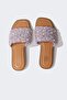 Women's Pearl Detailed Flat Sole Slippers E2501Ax25Sm - 6